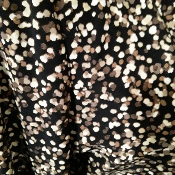 Anne Klein lovely colorful gold zipper neckline top size L - Picture 5 of 11